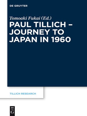 cover image of Paul Tillich--Journey to Japan in 1960